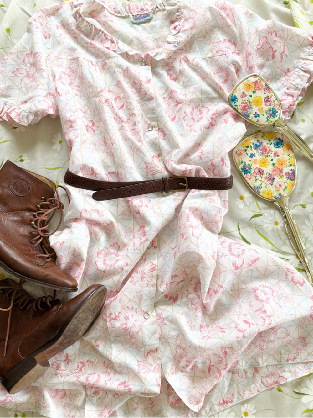 Union made floral house dress/day dress